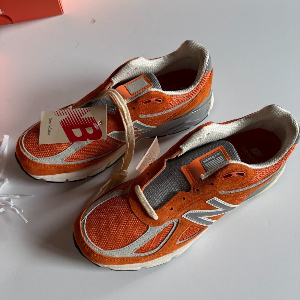 New Balance 990v4 x Aimé Leon Dore Orange - Men's 9.5 - U990OG4 - Made in USA - Picture 7 of 11